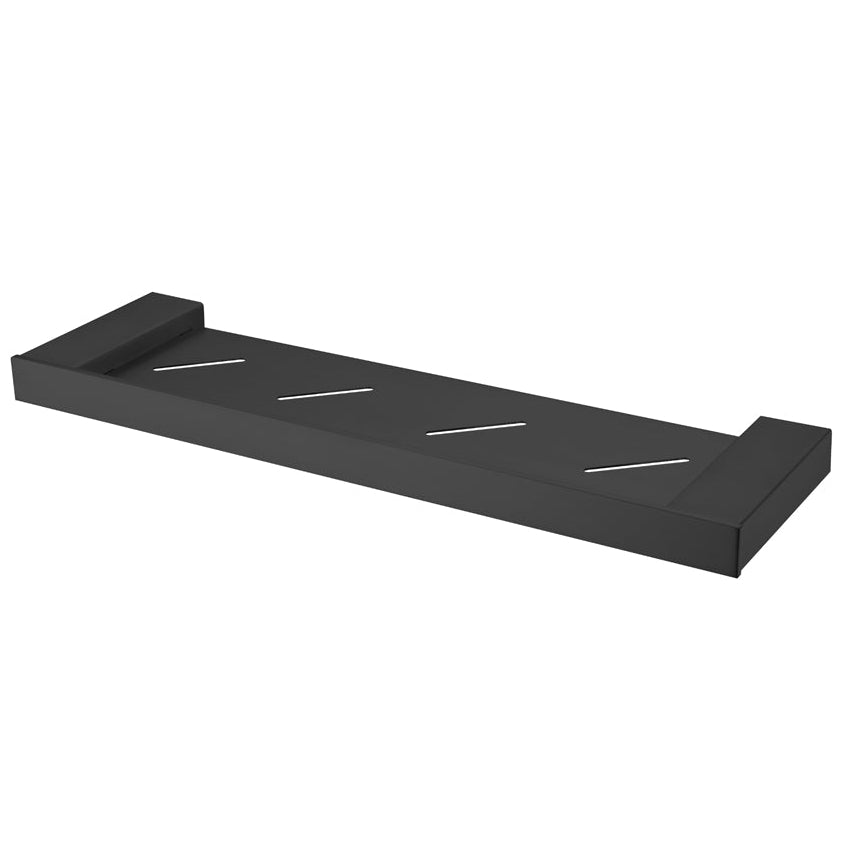 Matte black bathroom shower shelf