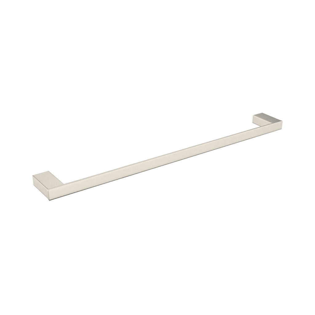A single towel rail with a brushed nickel finish, 800mm in length, on a plain background.