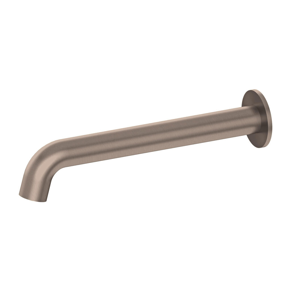 Brushed bronze basin/bath spout with a simple, elegant design
