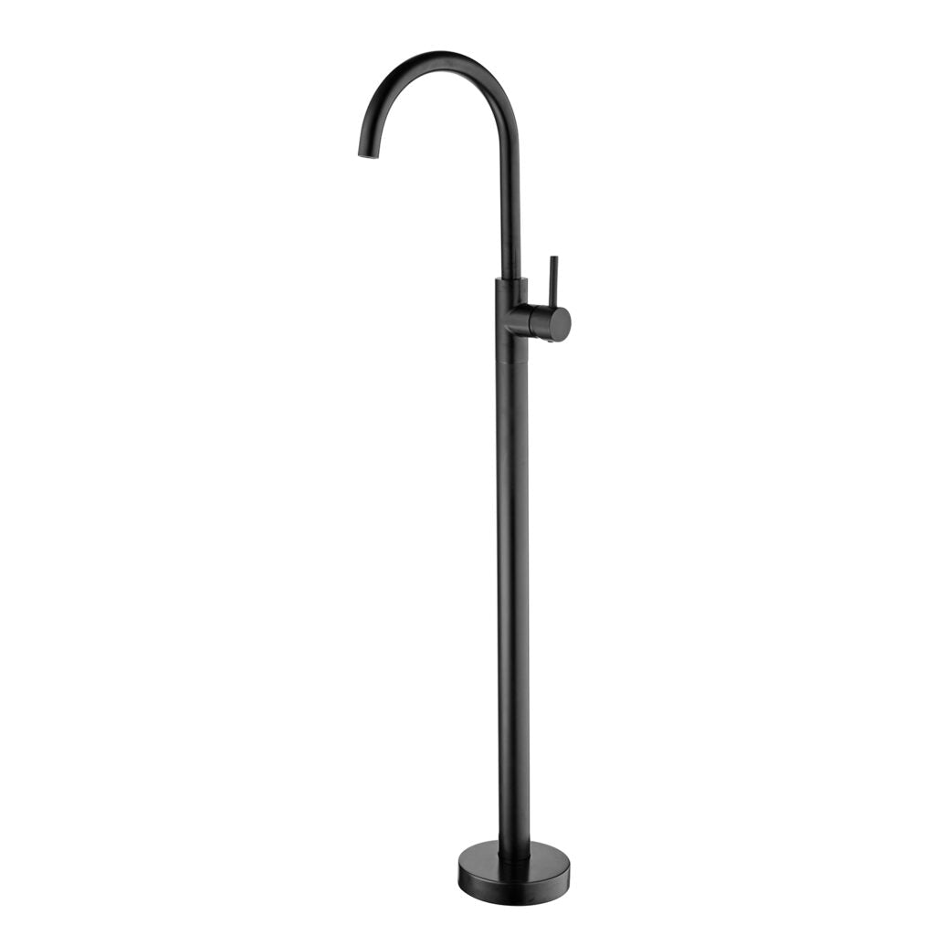 mecca free standing matte  black  bath filler tap