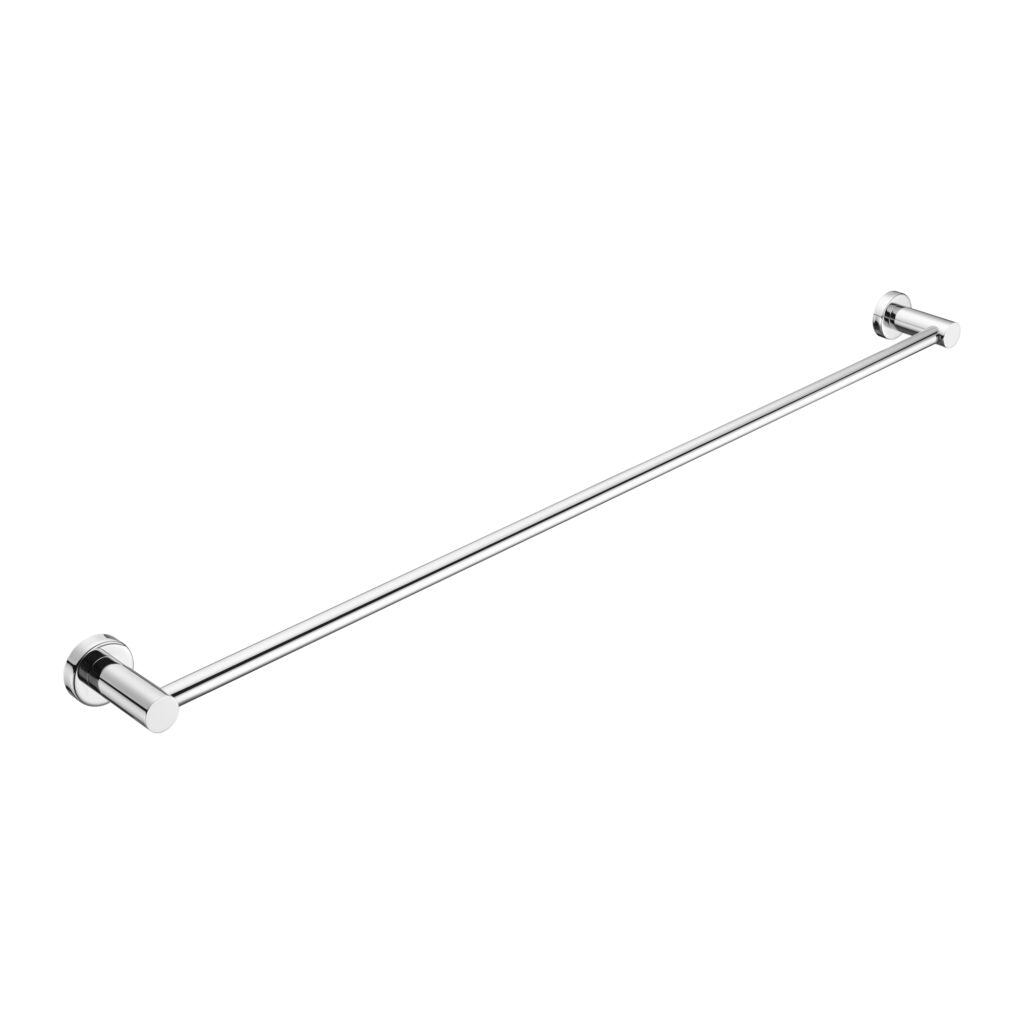 A 600mm long chrome-plated towel rail with a minimalist design.