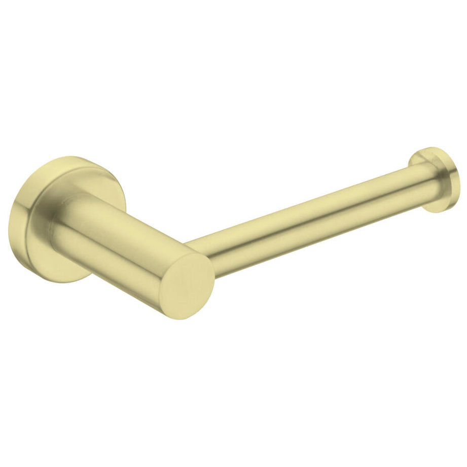 Brushed gold toilet roll holder