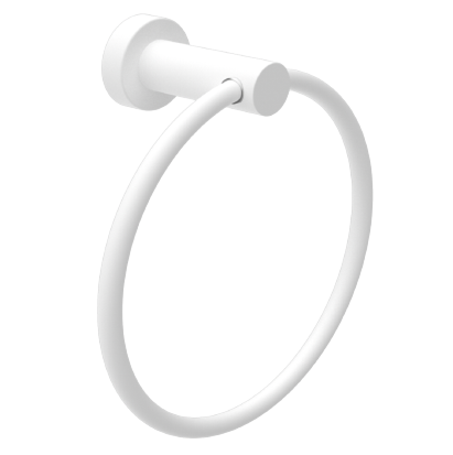 matte white hand towel ring 