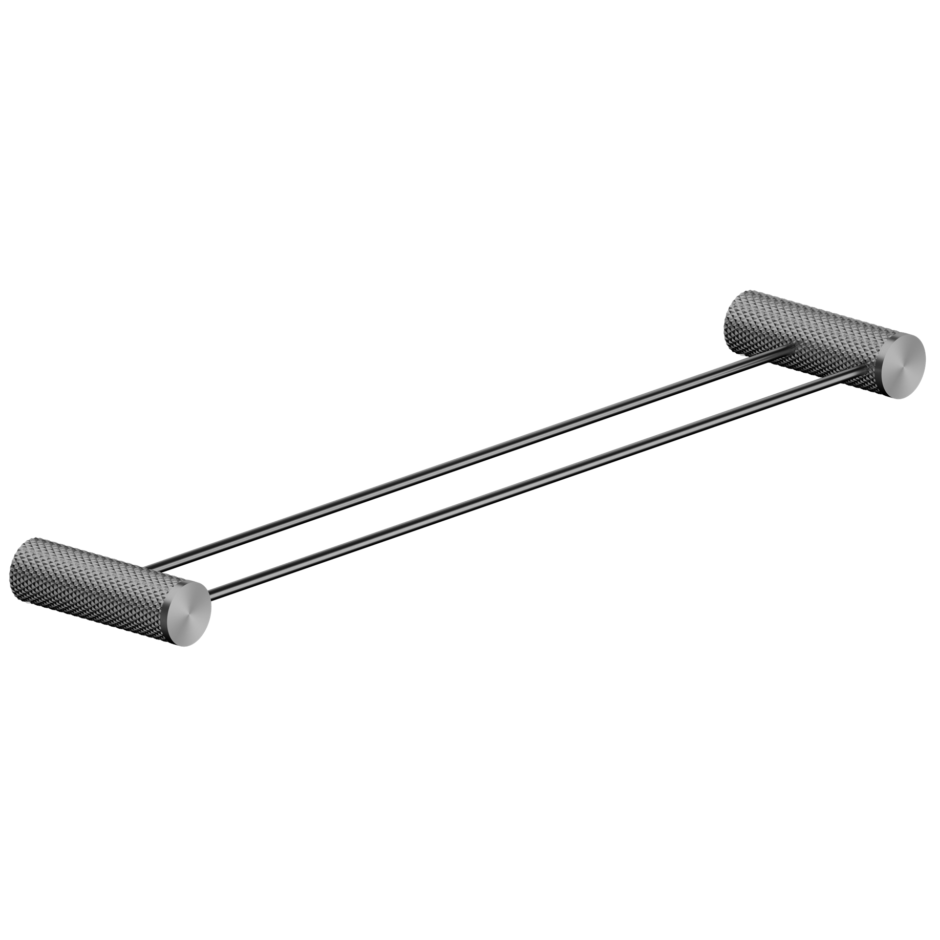 800mm double towel rail graphite