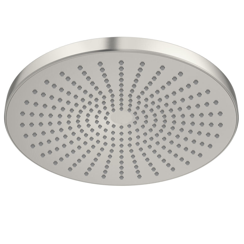 brushed nickel 250mm shower head with easy to clean nozzles 