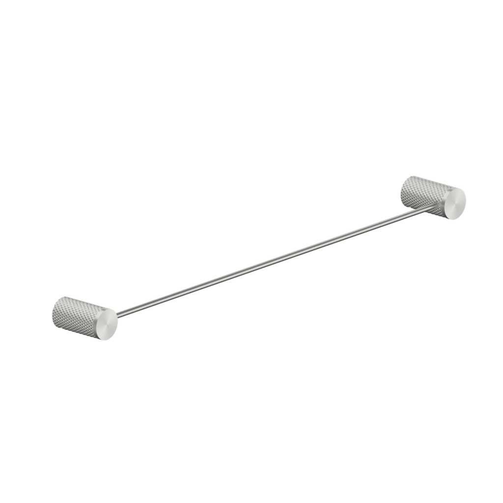 Gorgeous contemporary towel rail with etched design brushed nickel  colour 80cm long