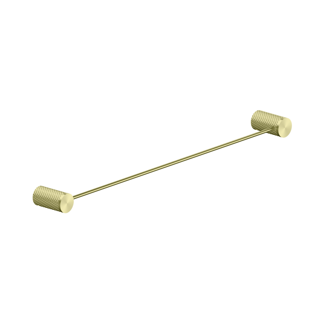 Gorgeous contemporary towel rail with etched design Brushed Gold  colour 80cm lon