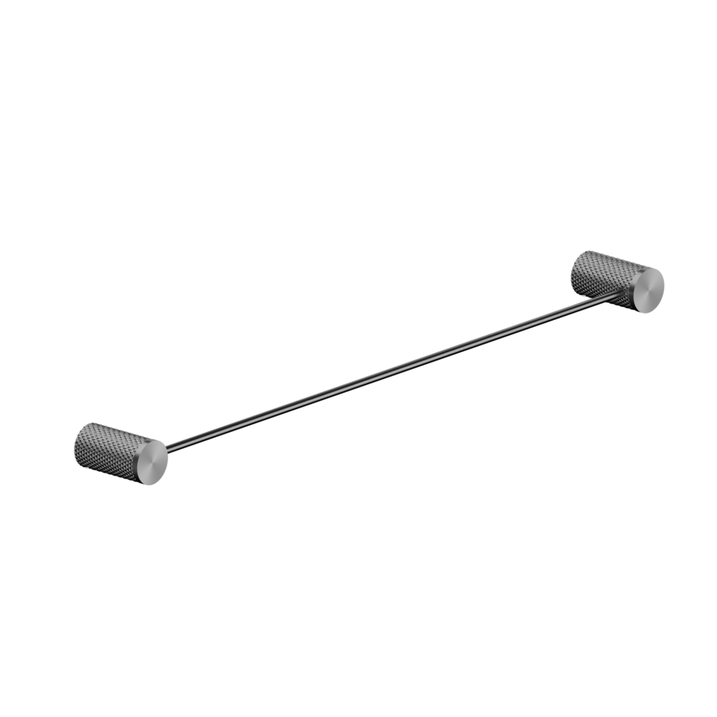 Gorgeous contemporary towel rail with etched design graphite colour 80cm long