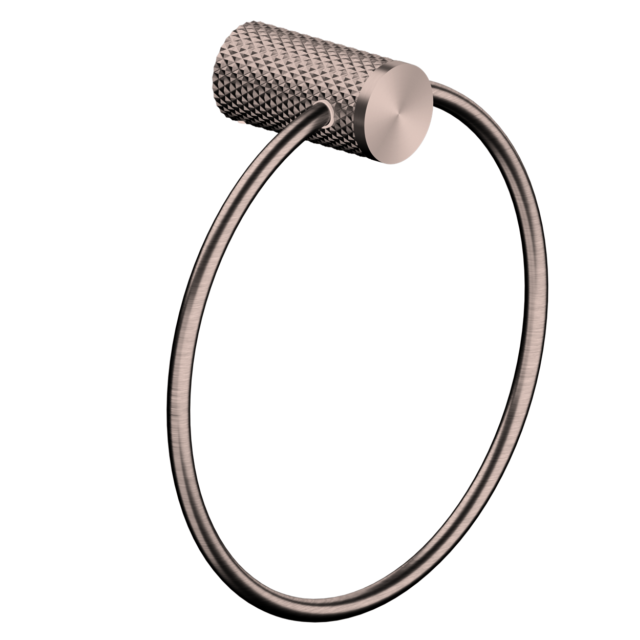 ensuite guest hand towel ring brushed bronze
