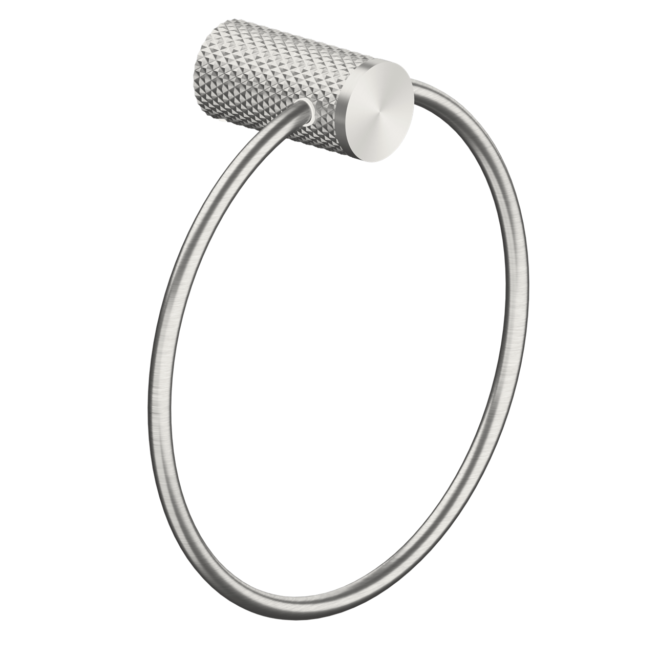 ensuite guest hand towel ring brushed Nickel