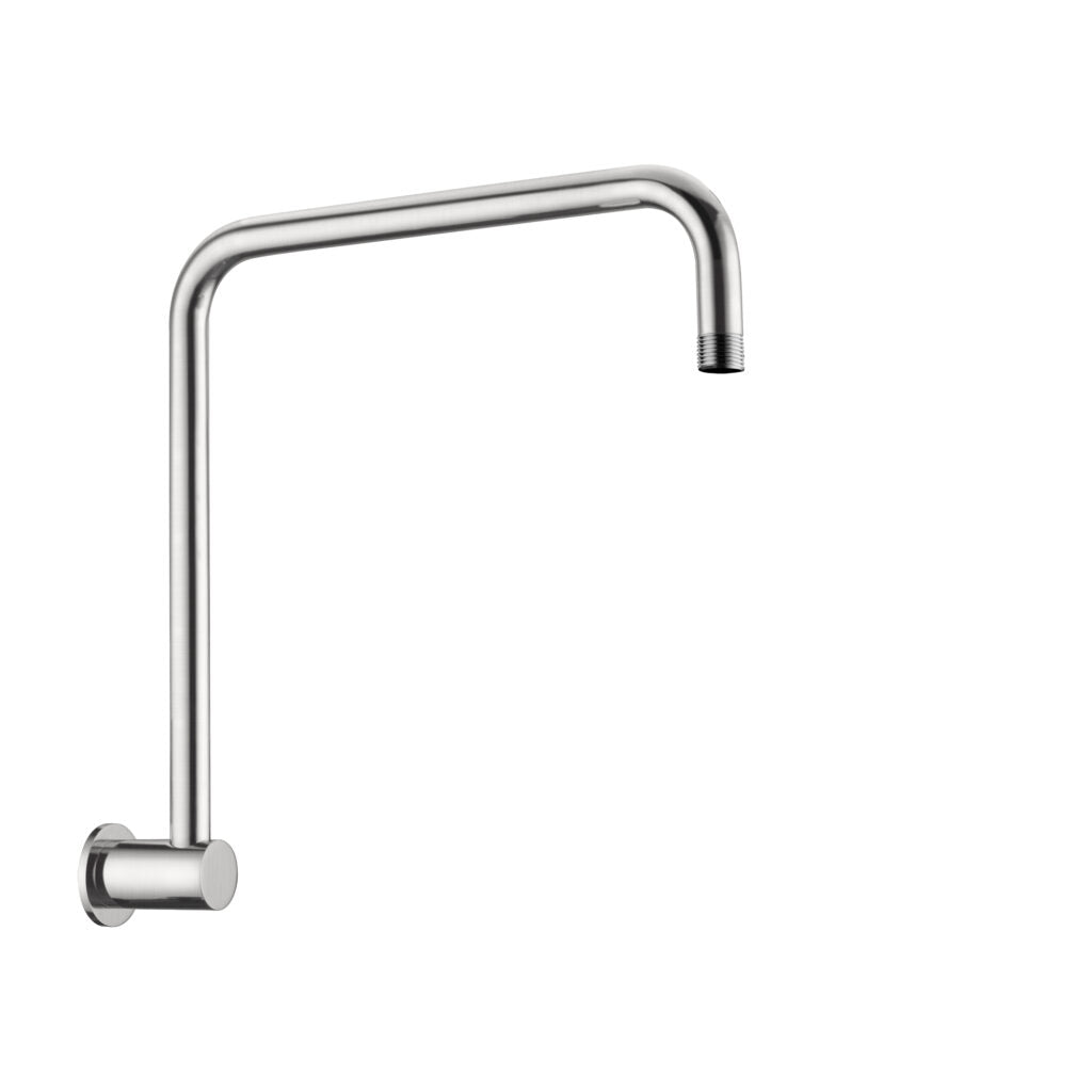 brushed nickel upswept  swivel wall shower arm