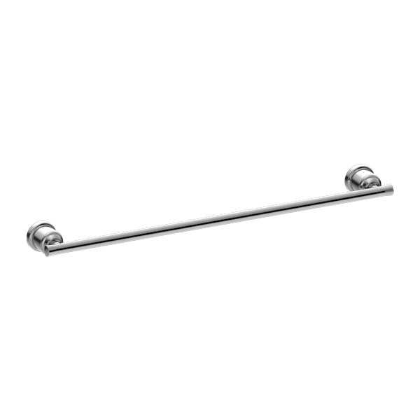 A 600mm long chrome-plated stainless steel traditional design  towel rail.