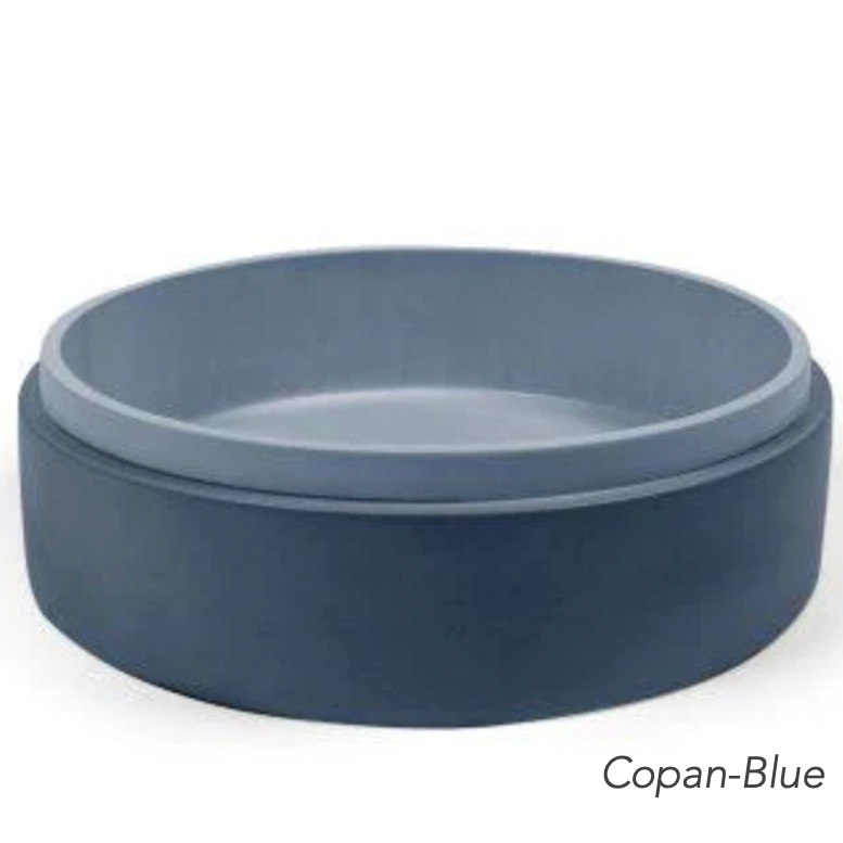 Round concrete coloured bathroom vanity basin 