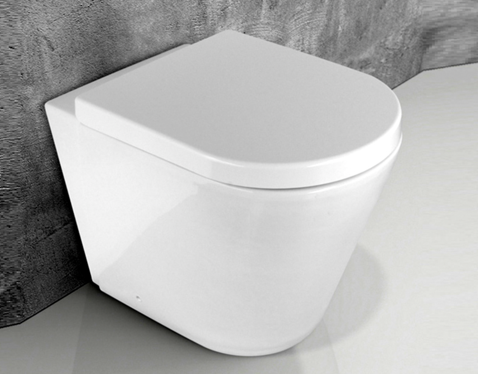 Gloss white Floor -mounted toilet 