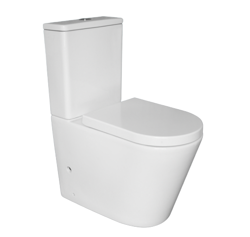 Gloss white ceramic back to wall toilet suit
