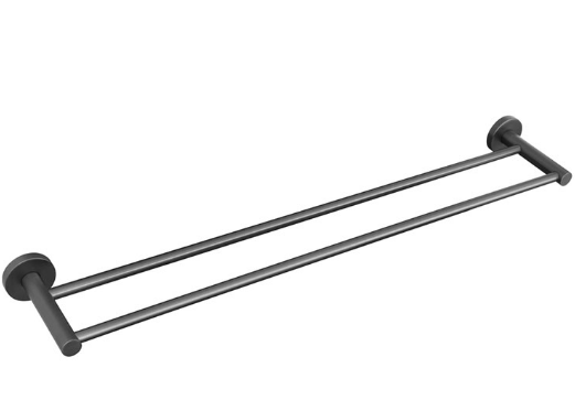  Double Towel Rail 600mm Gun Metal 
