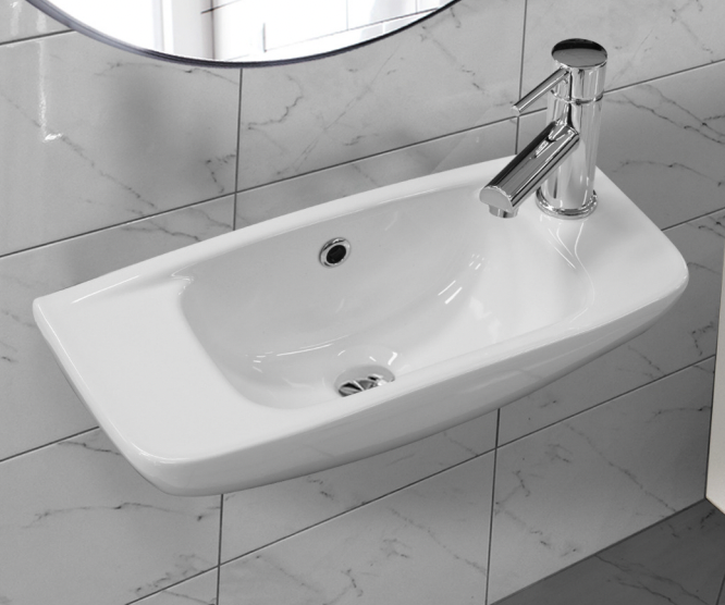 powder room compact  wall hung basin