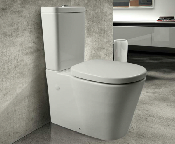 Gloss white ceramic back to wall toilet suit