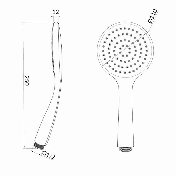 Pavia Shower Rail Brushed Nickel (7153099505815)