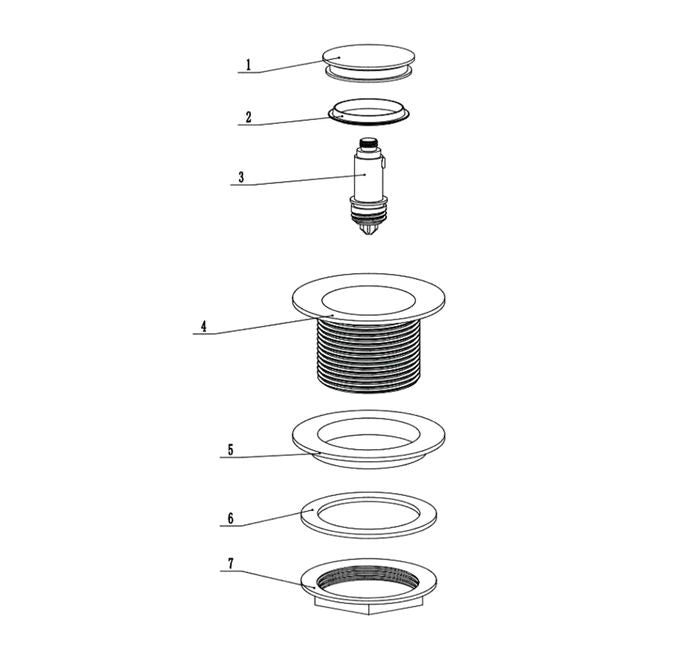 Donii Matte Black Pop Up 40mm Bath Waste