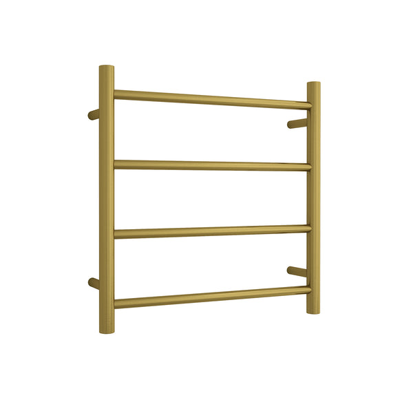 Thermogroup 4 Bar Thermorail Brushed Gold Round Heated Towel Rail 550x550mm