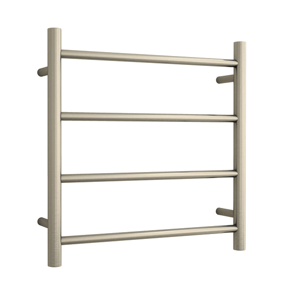 Thermogroup 4 Bar Thermorail Brushed Nickel Round Heated Towel Rail 550x550mm