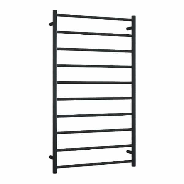 Thermogroup 10 Bar Thermorail Matte Black Round Heated Towel Rail 1200x700mm