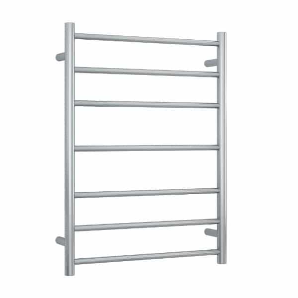 Thermogroup 7 Bar Thermorail Brushed Stainless Round Heated Towel Rail 800x600mm