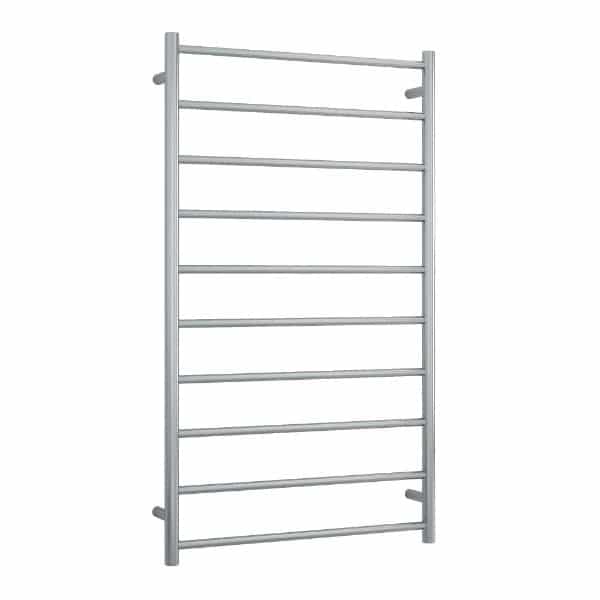 Thermogroup 10 Bar Round Thermorail Brushed Stainless Round Heated Towel Rail Polished stainless Steel 1200x700mm