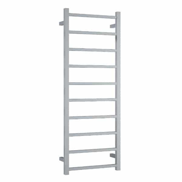 Thermogroup 10 Bar Straight Square ladder Heated Towel Rail Polished Stainless Steel 1200x450mm