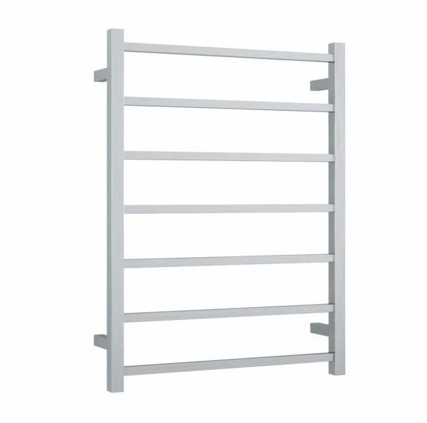 Thermogroup 7 Bar Square Thermorail Brushed Stainless Heated Towel Rail 800x600mm