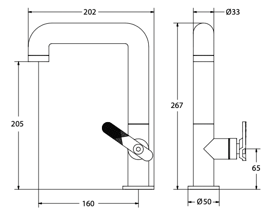 Bold Lever Extended Basin Mixer (7159944478871)