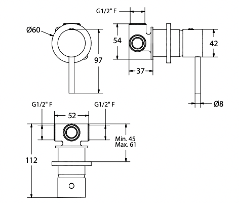 Industria Shower/Bath Mixer (7159792304279)