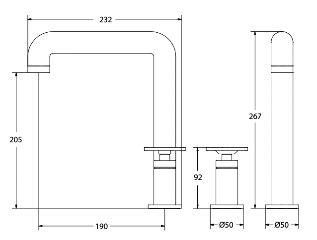 Bold Handwheel Basin Set (7159835754647)