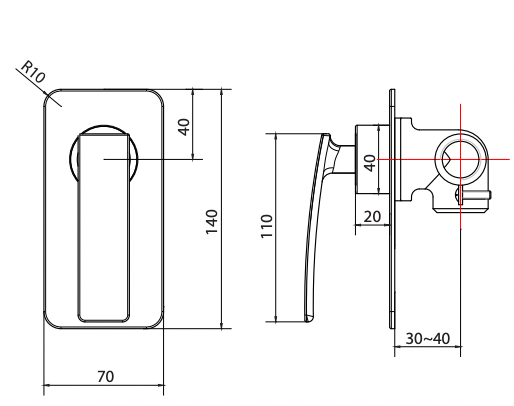 Perla Shower/Bath Mixer (7159978098839)