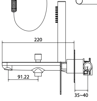 Atlanta Wall Mixer Set with Handshower (7160011522199)
