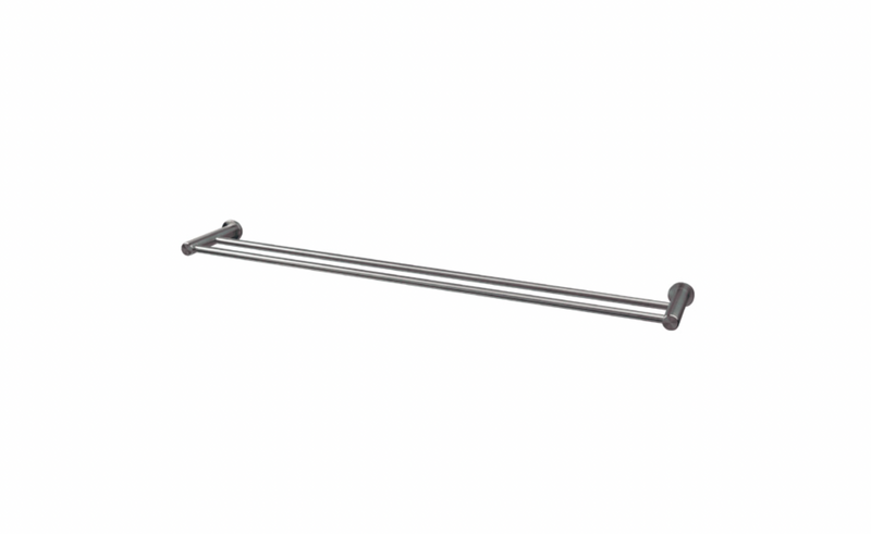 Paco Jaanson Sintra Double Towel Rail Brushed Stainless Steel 600/750