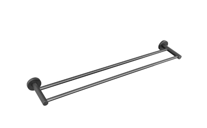 Monza Double Towel Rail 600mm Gun Metal (7176237645975)