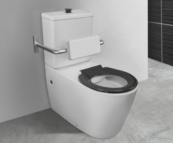 Paco Jaanson Care Rimless Back to Wall Toilet Suite Grey Seat