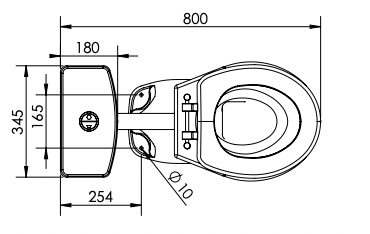 Paco Jaanson Care Link Toilet Suite Grey Seat