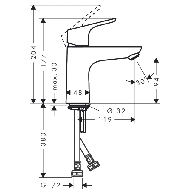 Hansgrohe Focus 100 Basin Mixer Chrome