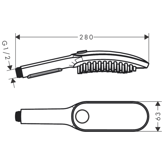 Hansgrohe DogShower Hand Held Shower Matte Black