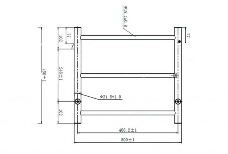 Linsol Avid 3 Bar Towel Rail Matte Black