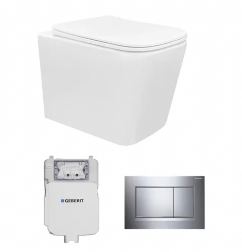 X-Cube Floor Mount Pan Geberit Inwall Cistern Set