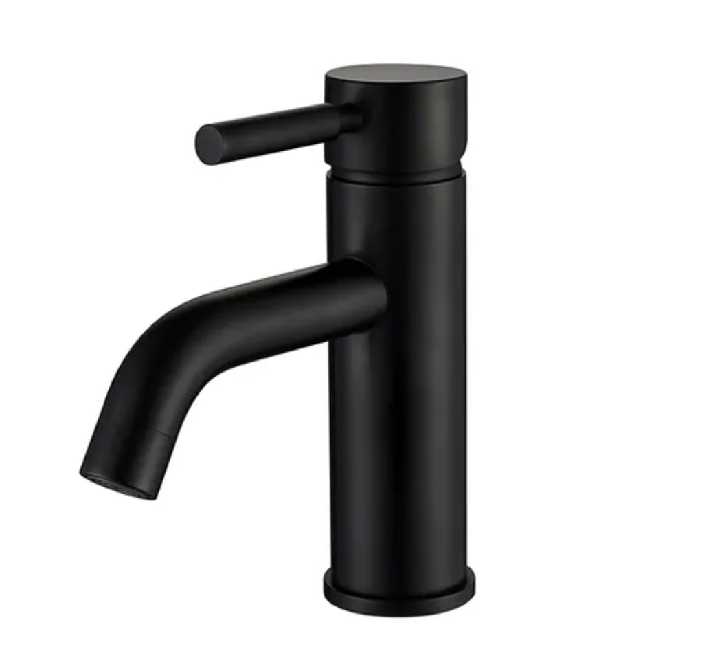 Pavia Curved Basin Mixer Matte Black