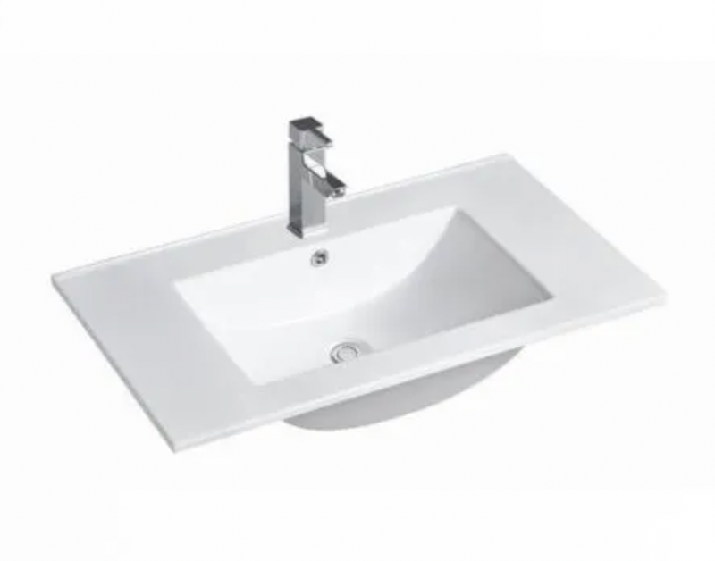 Slimline Ceramic White Gloss Vanity Top 750x460