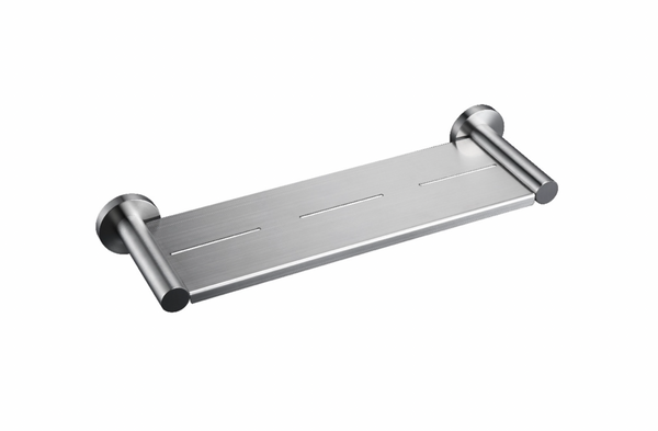 Linsol Lux Shower Shelf Brushed Nickel 400mm