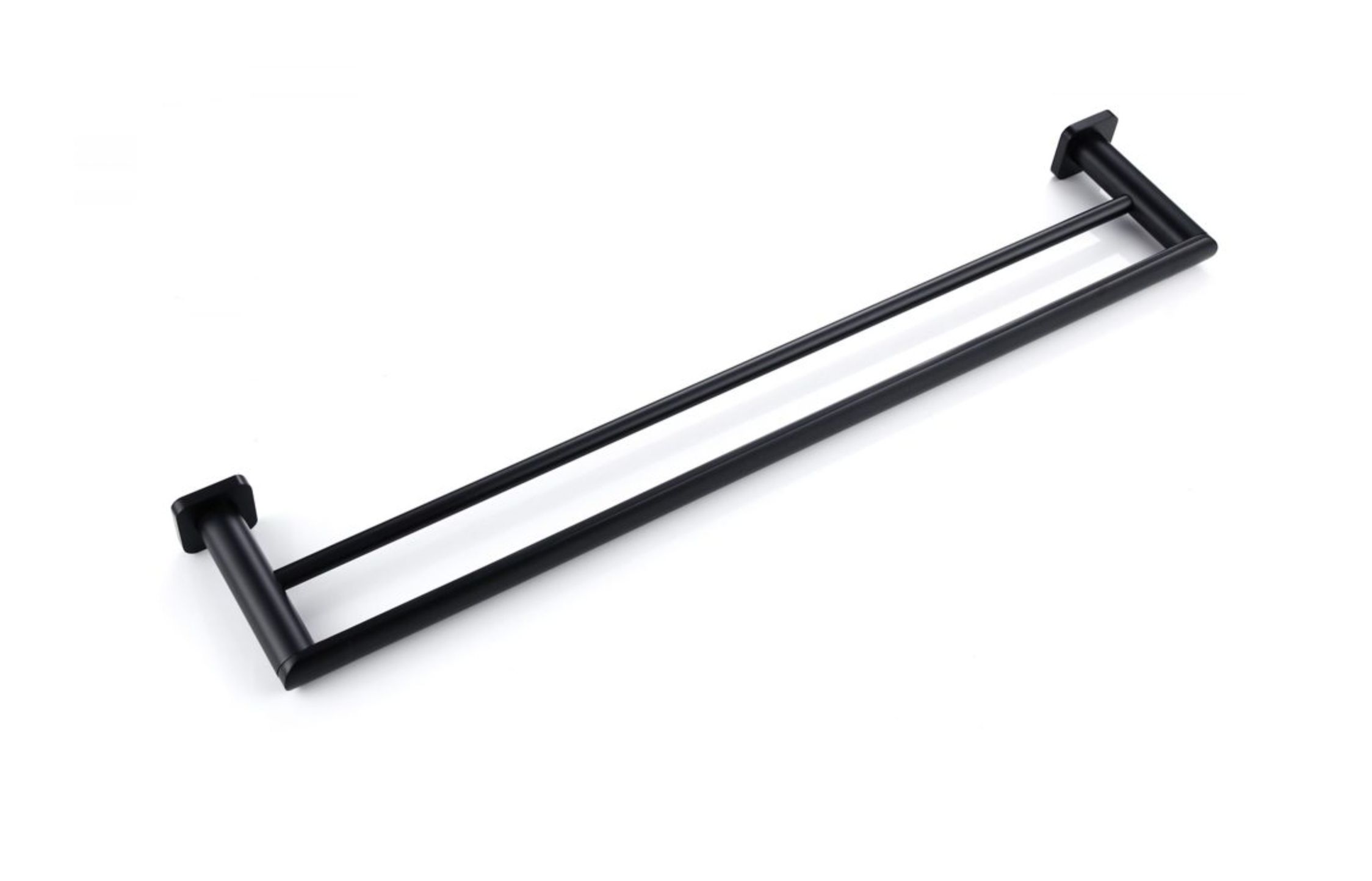 Linsol Chieti Double Towel Rail 760mm Matte Black