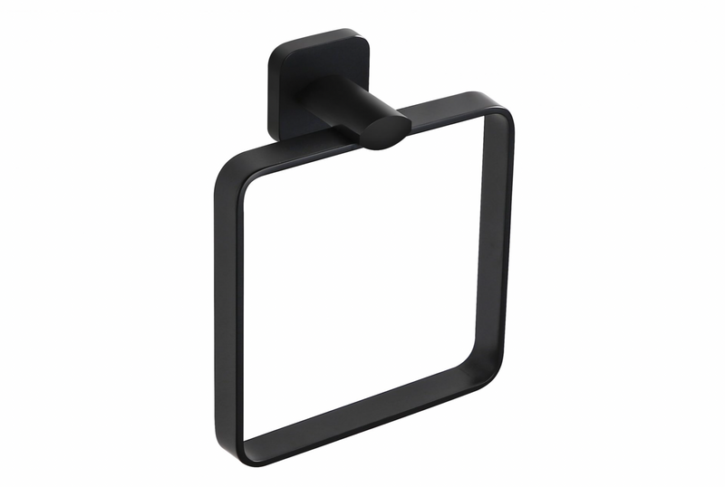 Linsol Chieti Towel Ring Matte Black