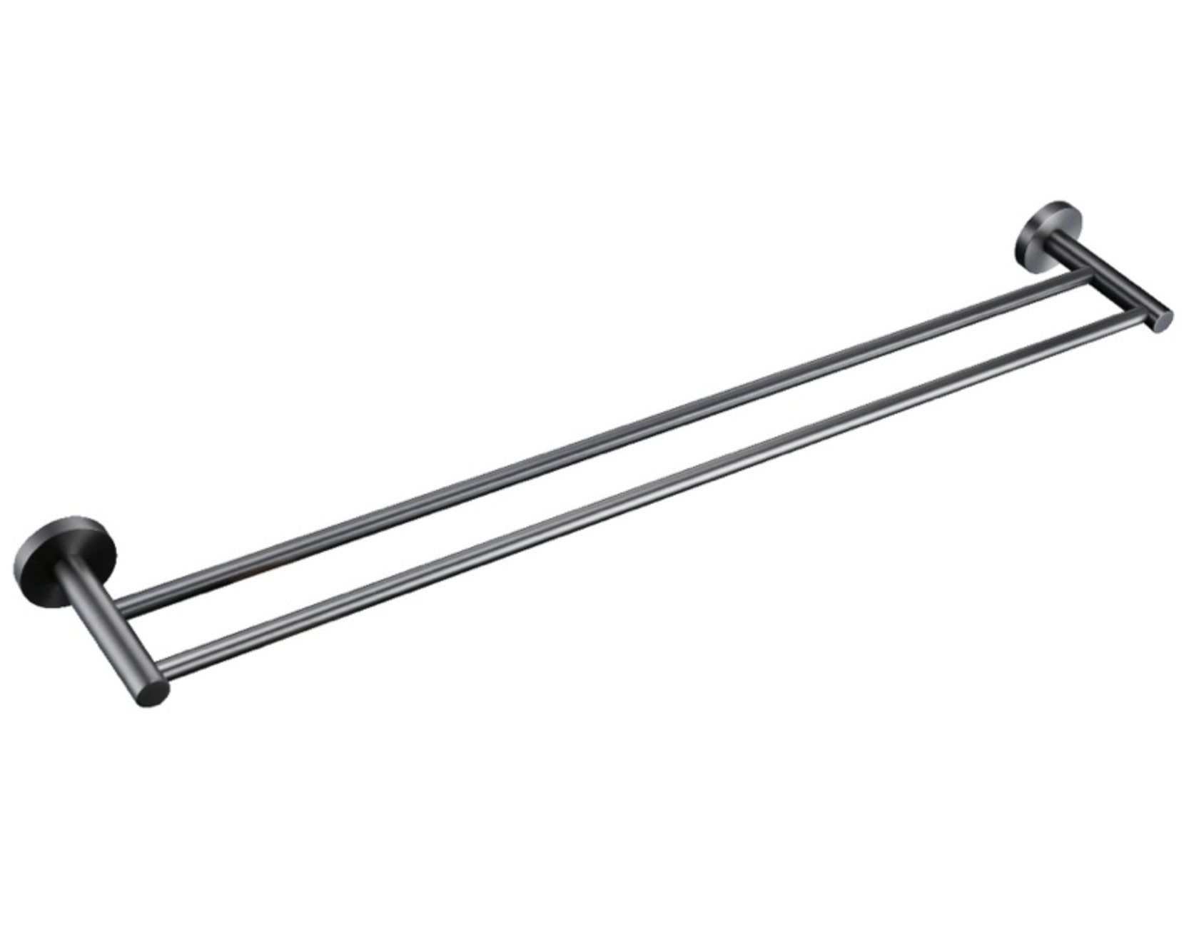 Linsol Lux S2 Double Towel Rail  Gun Metal 800mm